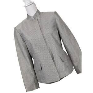 NWOT! TALBOTS! SILK, COTTON! LIGHTWEIGHT, NEHRU COLLAR JACKET, BLAZER! SZ 6
